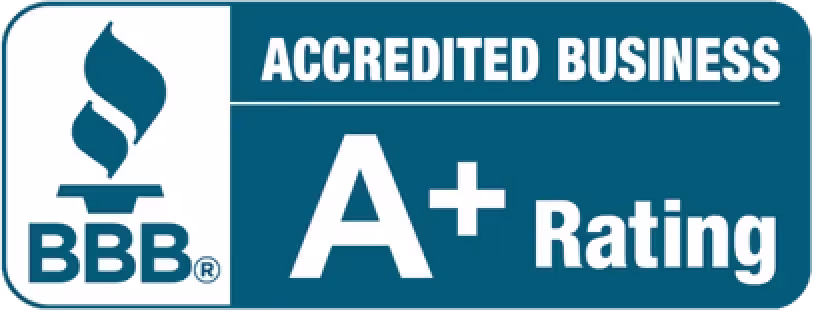 BBB Accredited Business A+ Rating badge